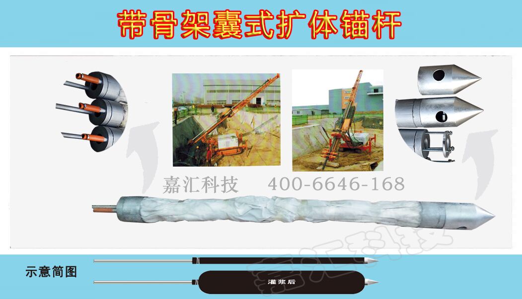 帶骨架囊式擴體錨桿